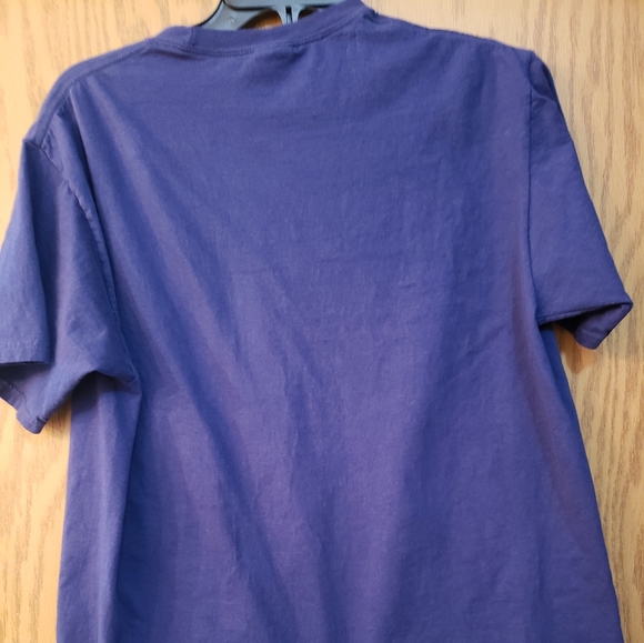 Men's blue t shirt with "If it involves Jesus and guitars count me in" on front - Picture 3 of 3